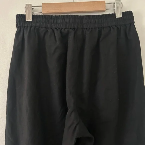 J.Crew Women's Linen Blend Slim Wide-Leg Drawstring Pant Black 2 P Petite NWOT - Picture 7 of 9